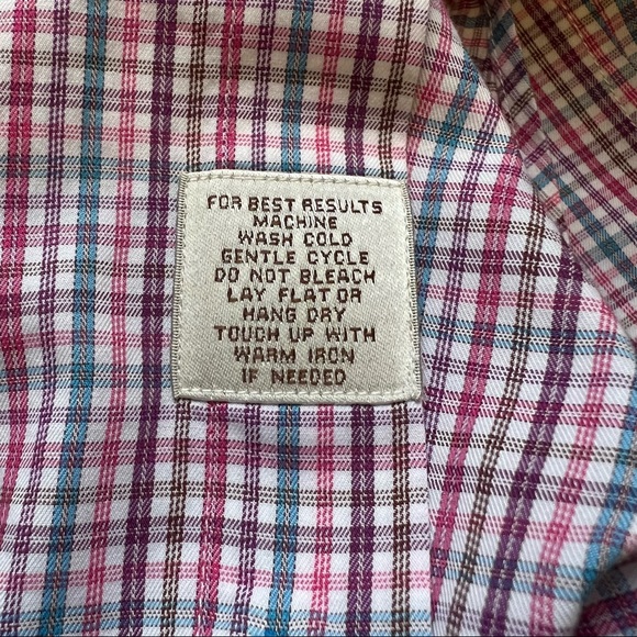 Peter Millar Multi Spring Colors Plaid Cotton Button-Up Shirt Men’s Large - Picture 6 of 6